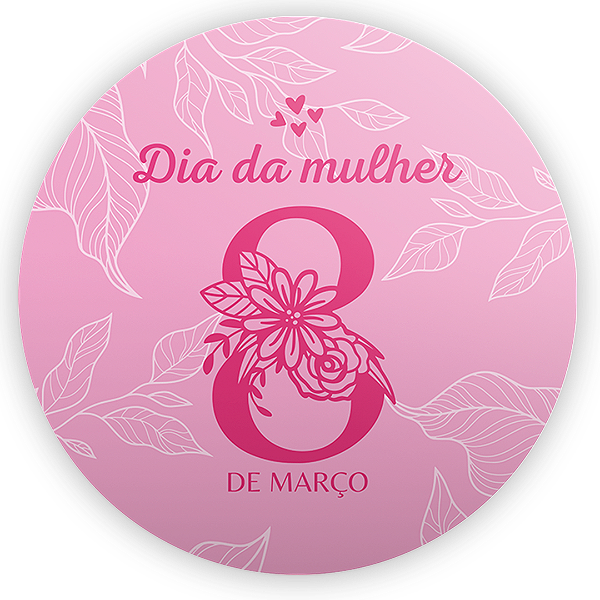 Painel de Mesa Sublimado 3D - Dia da Mulher