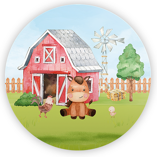 Painel de Mesa Sublimado 3D - Fazendinha