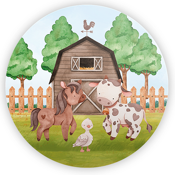 Painel de Mesa Sublimado 3D - Fazendinha