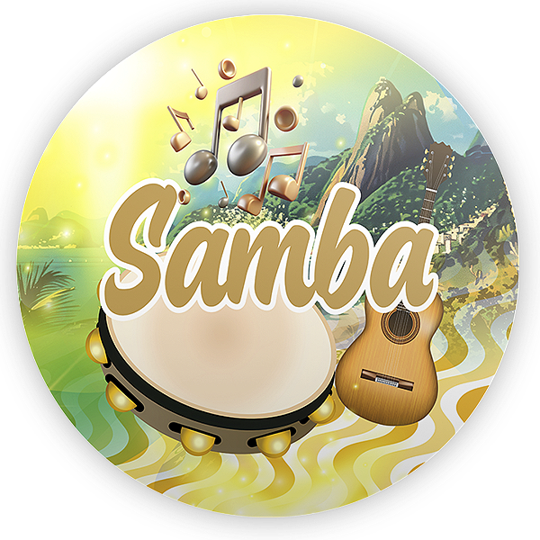 Painel de Mesa Sublimado 3D - Samba
