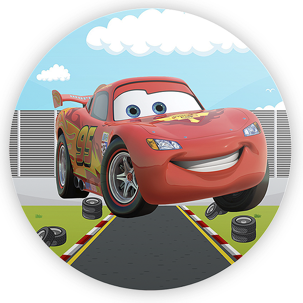 Painel Redondo Sublimado - Carros