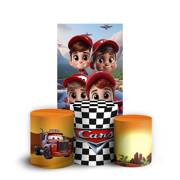 Faixa Lateral e Trio Cilindro Sublimado - Carros