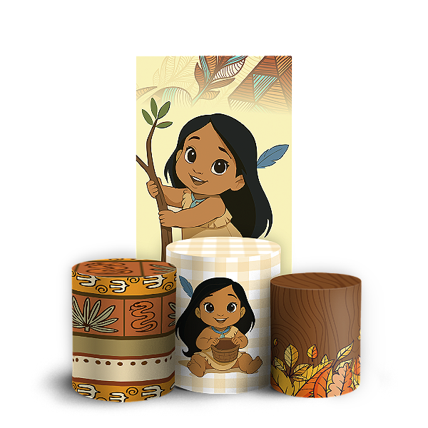 Faixa Lateral e Trio Cilindro Sublimado - Pocahondas Baby