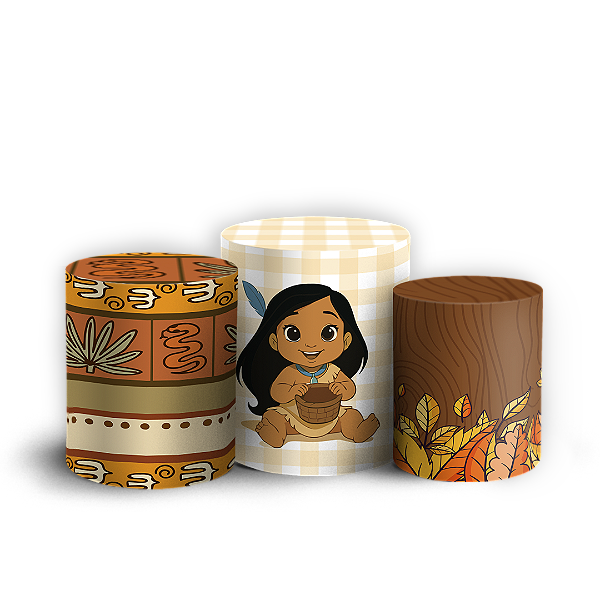 Trio Cilindro Sublimado - Pocahondas Baby