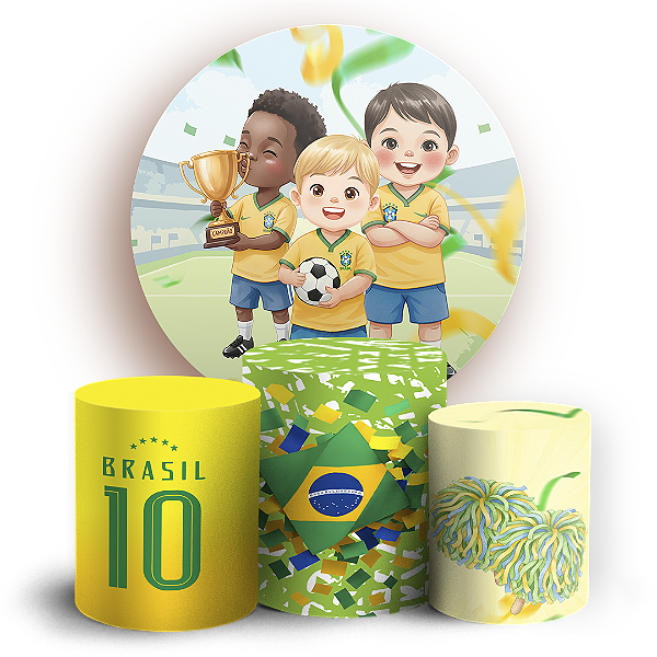 KIT Redondo e Trio Sublimado - Copa Brasil Infantil