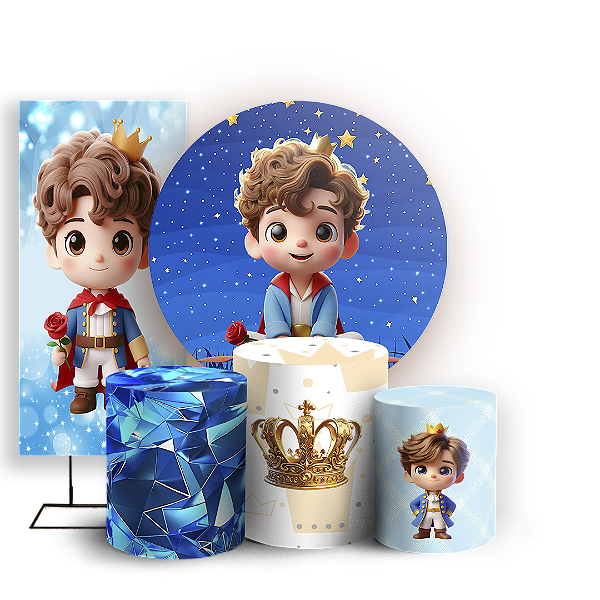 KIT Redondo Trio e Faixa Sublimado - Pequeno Principe