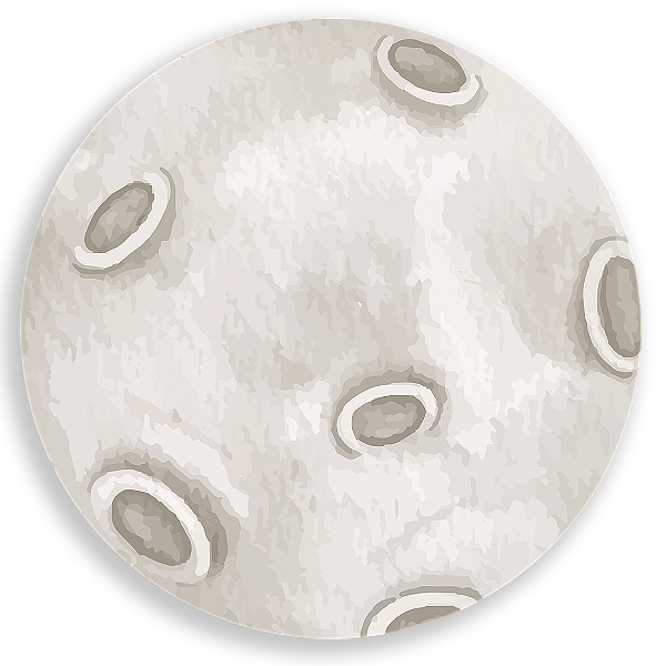 Painel de Mesa Sublimado 3D - Lua