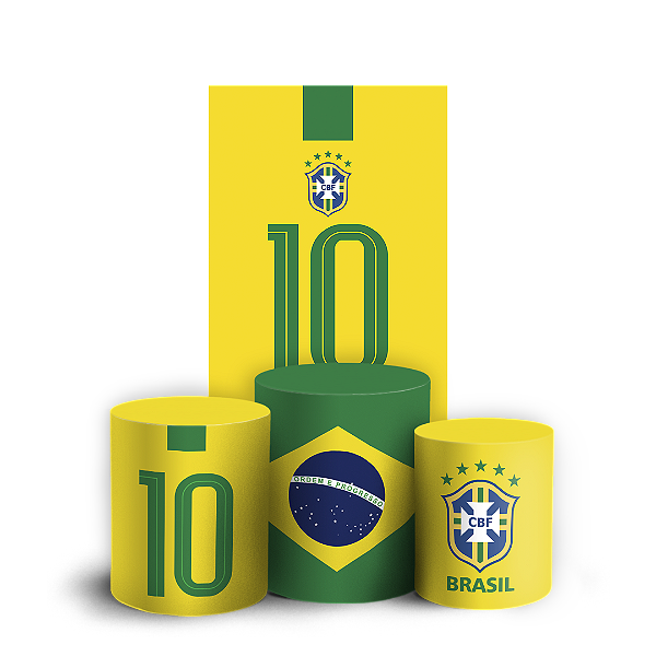 Faixa Lateral e Trio Cilindro Sublimado - Copa Do Mundo Brasil