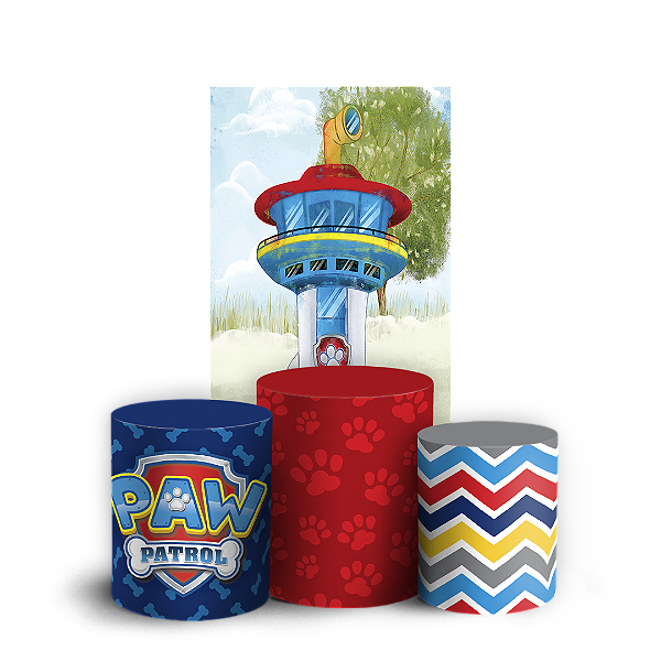 Faixa Lateral e Trio Cilindro Sublimado - Patrulha Canina