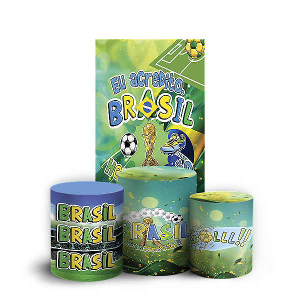 Faixa Lateral e Trio Cilindro Sublimado - Copa Do Mundo