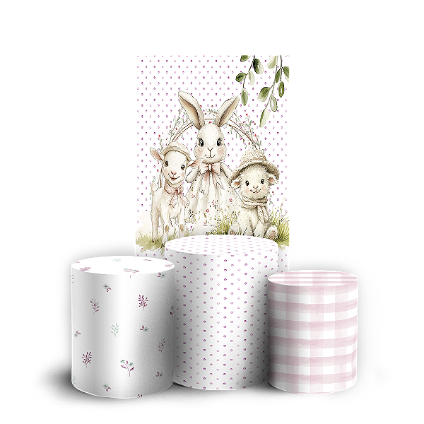 Faixa Lateral e Trio Cilindro Sublimado - Pascoa