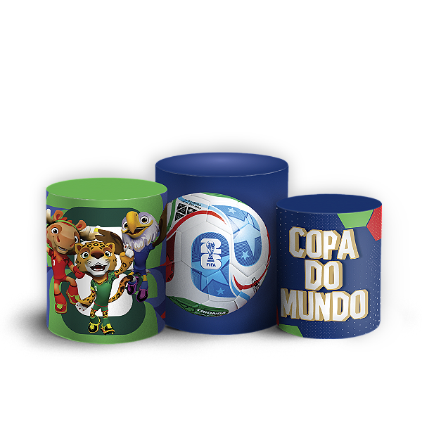 Trio Cilindro Sublimado - Copa Do Mundo
