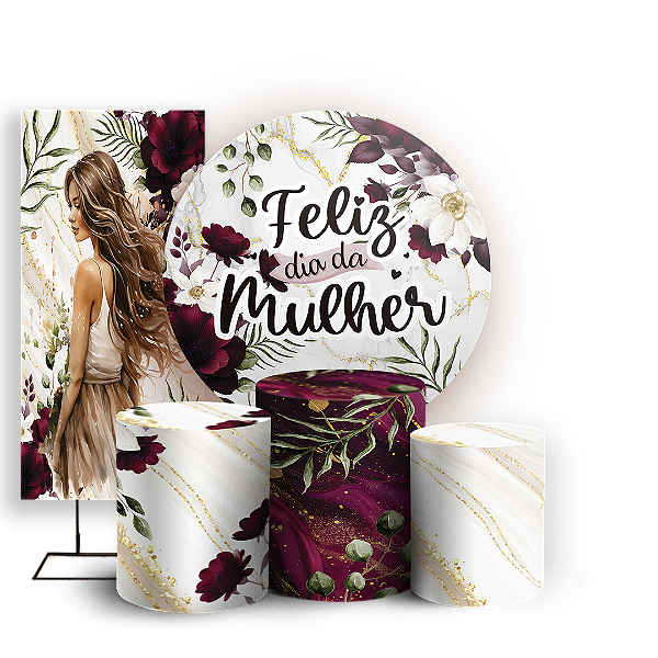KIT Redondo Trio e Faixa Sublimado - Dia Da Mulher