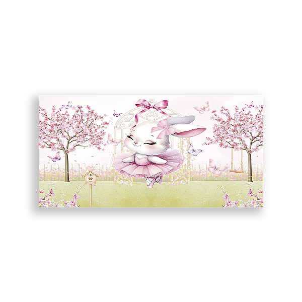 Painel Retangular Sublimado - Coelho Bailarina