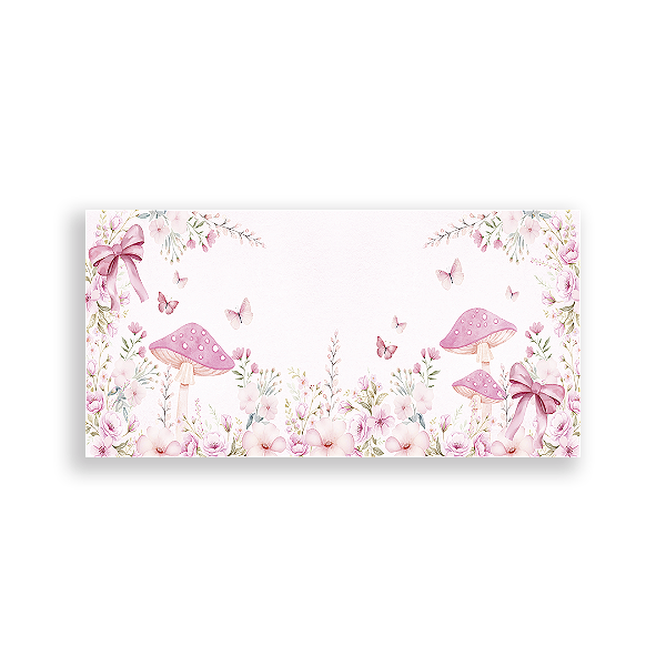 Painel Retangular Sublimado - Floral Borboletas Laço