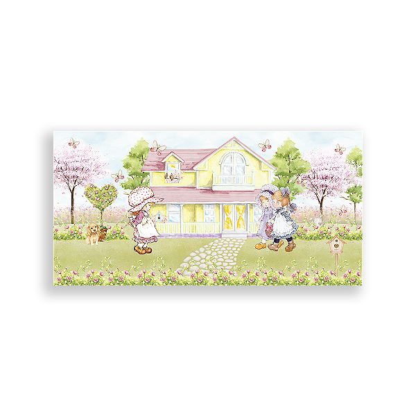 Painel Retangular Sublimado - Jardim Casa Bonecas