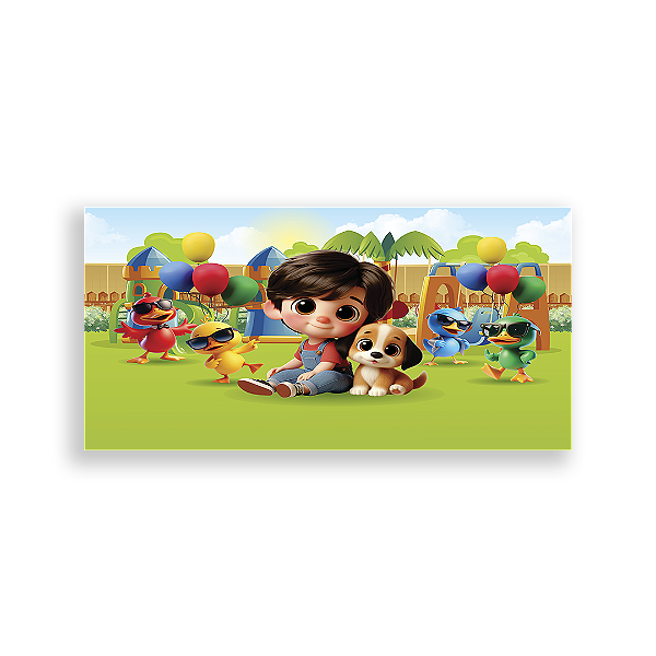 Painel Retangular Sublimado - Patinhos