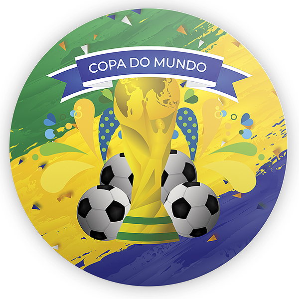 Painel Redondo Sublimado - Copa Do Mundo Brasil