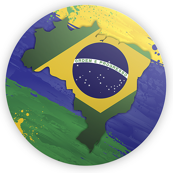 Painel Redondo Sublimado - Copa Do Mundo Brasil