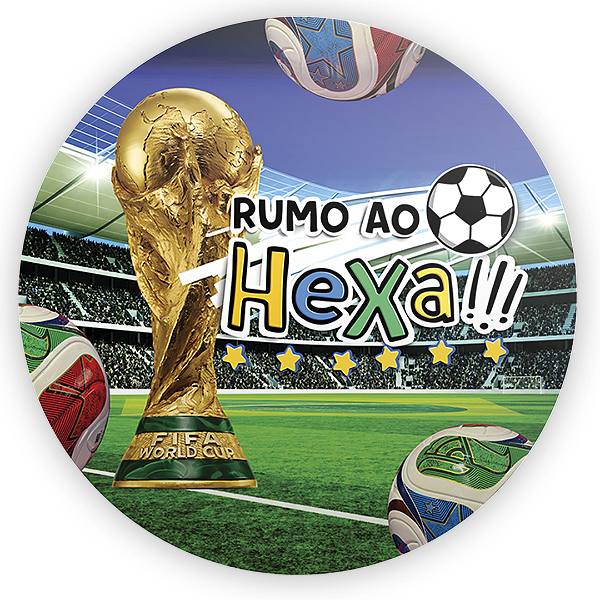 Painel Redondo Sublimado - Copa Do Mundo