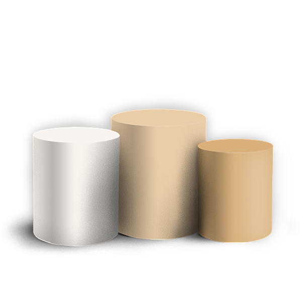 Trio Cilindro Sublimado 3D - Cores Marrom Floral