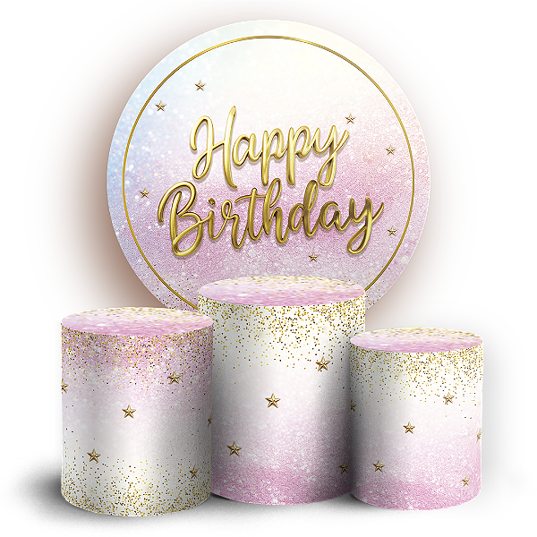 KIT Redondo e Trio Sublimado - Aniversário