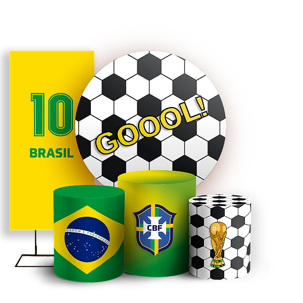 KIT Redondo Trio e Faixa Sublimado - Copa do Mundo