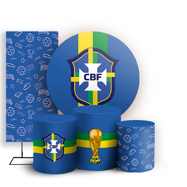 KIT Redondo Trio e Faixa Sublimado - Copa do Mundo