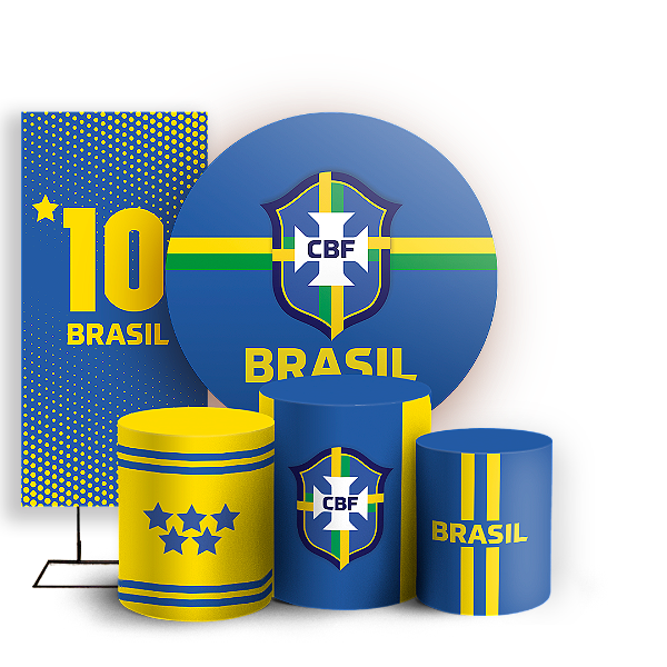 KIT Redondo Trio e Faixa Sublimado - Copa do Mundo