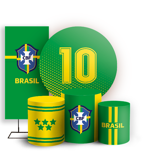 KIT Redondo Trio e Faixa Sublimado - Copa do Mundo