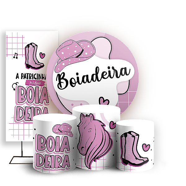 KIT Redondo Trio e Faixa Sublimado - Boiadeira