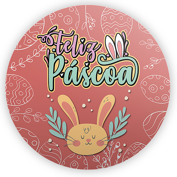 Capa Painel Redondo Sublimado - Páscoa