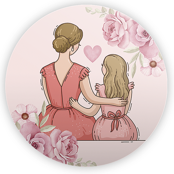 Capa Painel Redondo Sublimado - Mãe