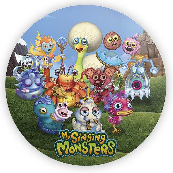 Capa Painel Redondo Sublimado - My Singing Monsters