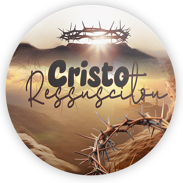 Capa Painel Redondo Sublimado - Pascoa