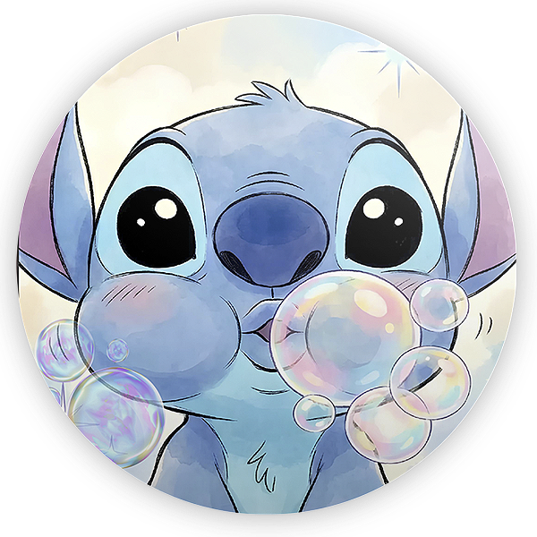 Capa Painel Redondo Sublimado - Stitch