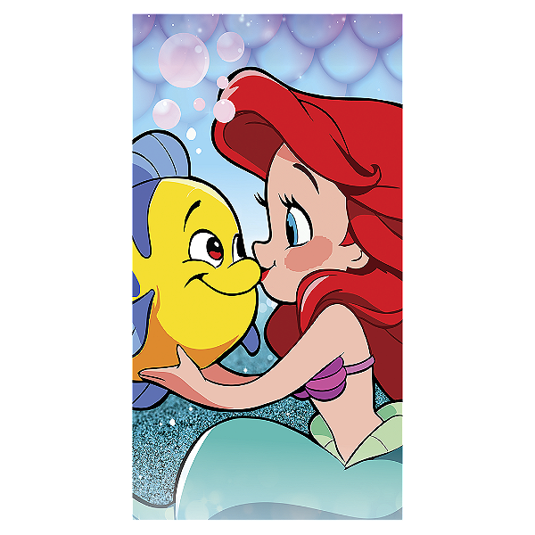 Capa Faixa Lateral Sublimado - Princesa Ariel