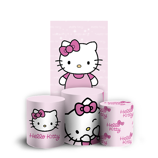 Capas Faixa Lateral e Trio Cilindro Sublimado Vest Facil - Hello Kitty
