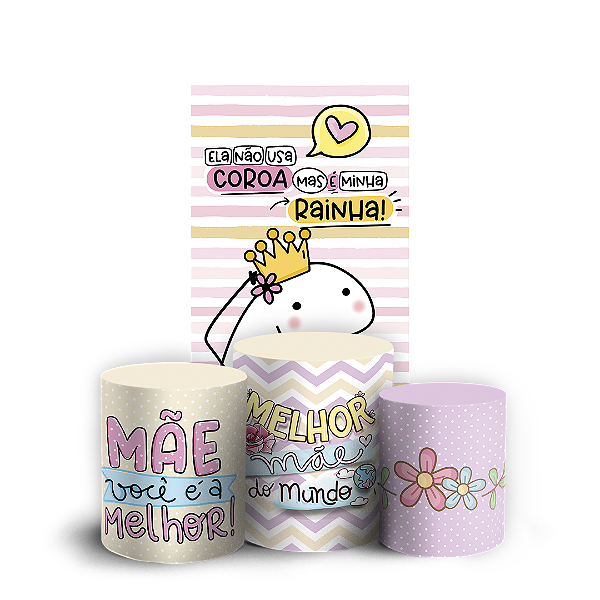 Capas Faixa Lateral e Trio Cilindro Sublimado Vest Facil - Dia das Mães