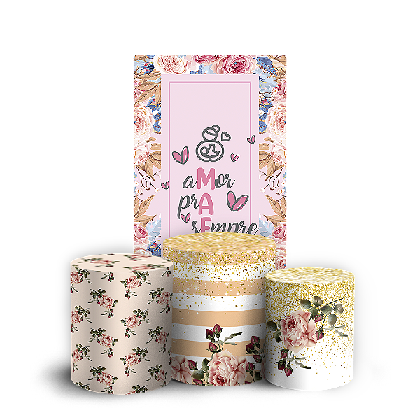 Capas Faixa Lateral e Trio Cilindro Sublimado Vest Facil - Dia das Mães