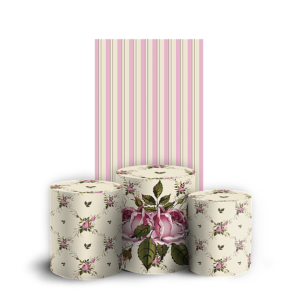 Capas Faixa Lateral e Trio Cilindro Sublimado Vest Facil - Dia das Mães