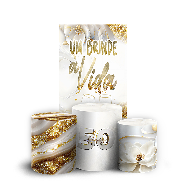 Capas Faixa Lateral e Trio Cilindro Sublimado Vest Facil - 50 Anos