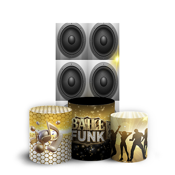 Capas Faixa Lateral e Trio Cilindro Sublimado Vest Facil - Baile Funk