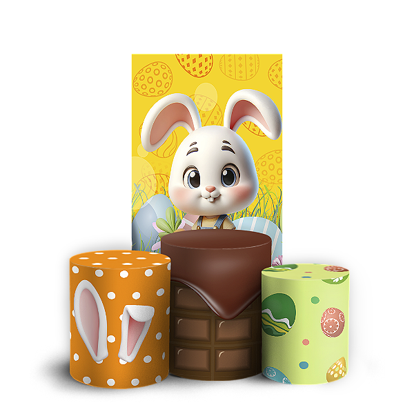 Capas Faixa Lateral e Trio Cilindro Sublimado Vest Facil - Pascoa