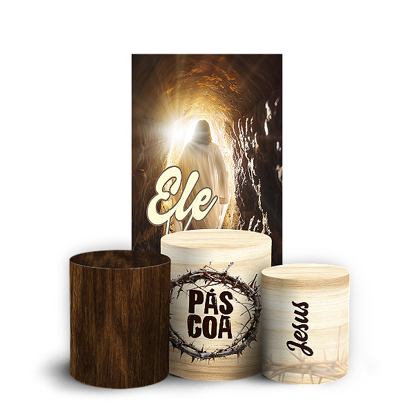 Capas Faixa Lateral e Trio Cilindro Sublimado Vest Facil - Pascoa