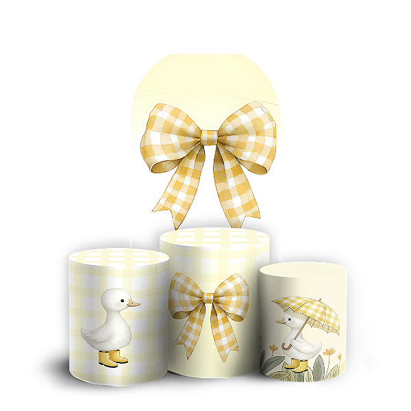 Capas Faixa Lateral e Trio Cilindro Sublimado Vest Facil - Patinhos