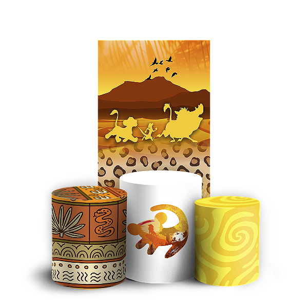 Capas Faixa Lateral e Trio Cilindro Sublimado Vest Facil - Rei Leão