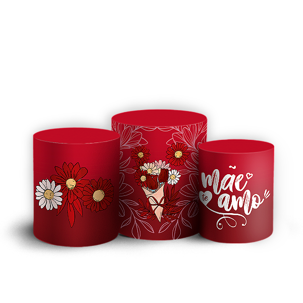 Capas Trio Cilindro Sublimado Vest Facil - Dia das Mães