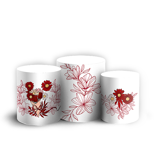 Capas Trio Cilindro Sublimado Vest Facil - Dia das Mães