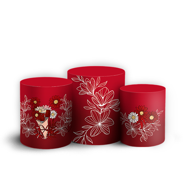 Capas Trio Cilindro Sublimado Vest Facil - Dia das Mães